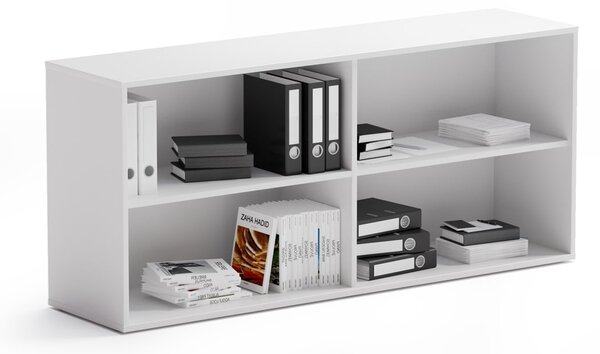 Kancelársky regál BLOCK, 1600 × 400 × 710 mm, biela
