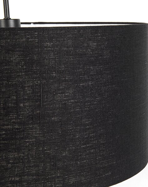 Moderné závesné svietidlo čierne s čiernym tienidlom 50 cm - Combi 1