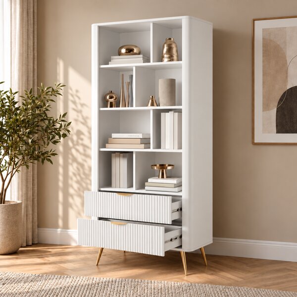REGÁL / KNIŽNICA TREVISO BIELA 88 cm