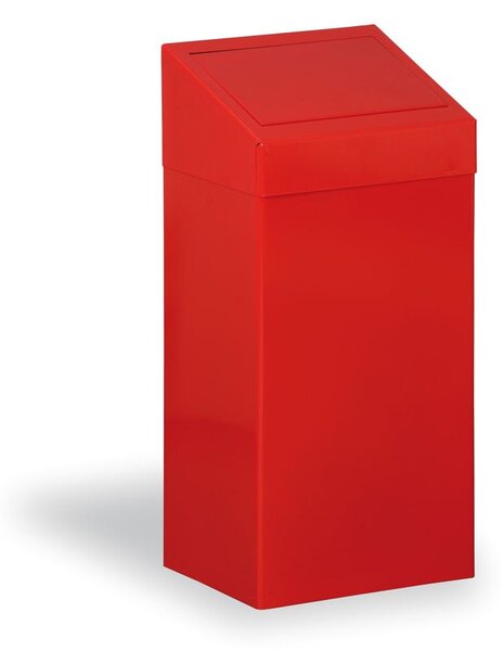 Kovový odpadkový kôš na triedený odpad, 45 l, červený