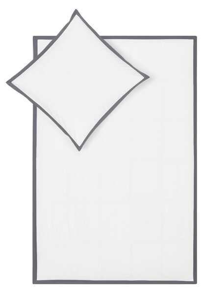Biele obliečky na jednolôžko z bavlneného perkálu Westwing Collection Joanna, 155 x 220 cm