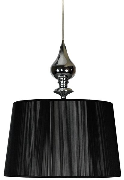 Čierny závesný luster Gillenia pre žiarovku E27 – LED lustre a svietidlá > Kolekcie svietidiel > Kolekcia svietidiel GILLENIA