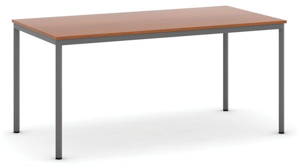 Jedálenský stôl, 160x80 cm, tmavo sivá podnož, čerešňa