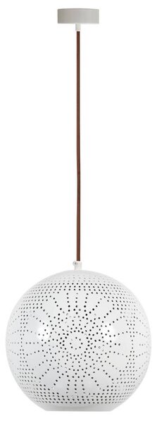 Biely závesný luster okrúhly Bene pre žiarovku E27 – LED lustre a svietidlá > Kolekcie svietidiel > Kolekcia svietidiel BENE