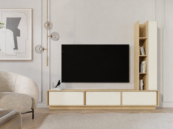 TV stolík Velor - dub/macadamia