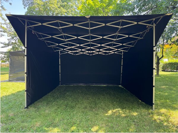 Nůžkový podiový stan 4,5x4,5 m FOH Typ konštrukcie: BEZ INTEGROVANÉHO KŠILTU