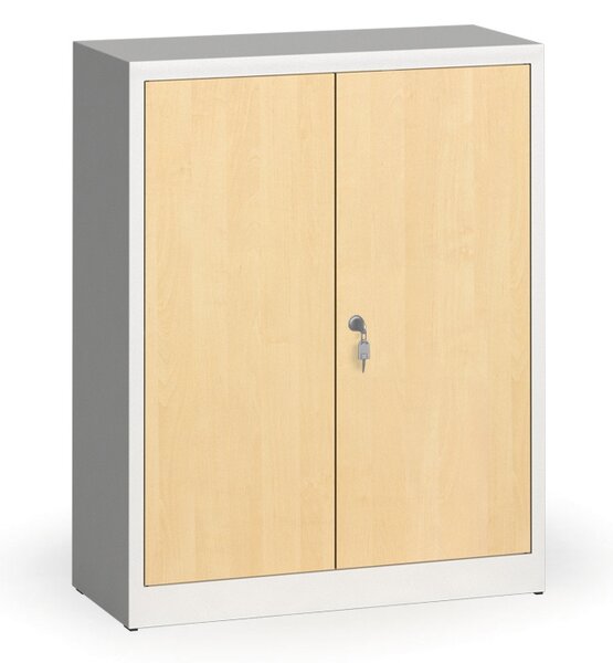 Zvárané skrine s lamino dverami, 1150 x 920 x 400 mm, RAL 7035/breza
