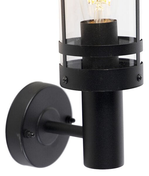 Moderná vonkajšia nástenná lampa čierna IP44 - Gleam