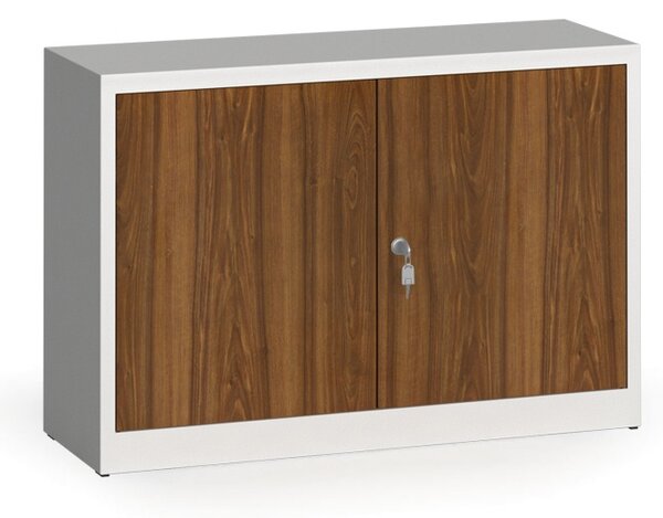Zvárané skrine s lamino dverami, 800 x 1200 x 400 mm, RAL 7035/orech