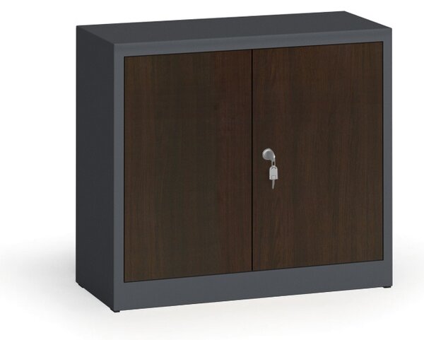 Zvárané skrine s lamino dverami, 800 x 920 x 400 mm, RAL 7016/wenge
