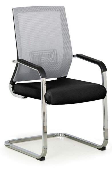 Konferenčná stolička ELITE NET, sivá/čierna
