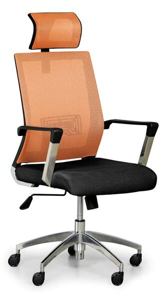 Kancelárske kreslo ELITE NET, oranžová/čierna