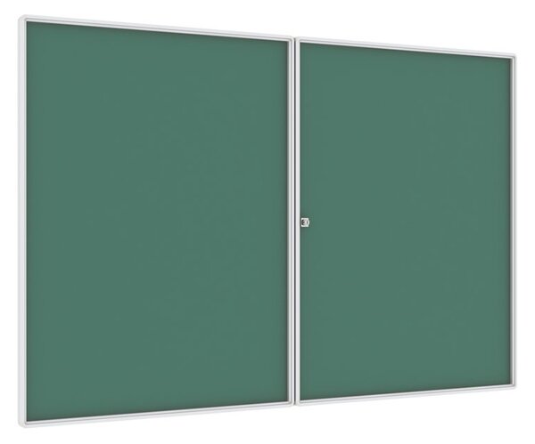 Vnútorná magnetická vitrína, zelená, 1200 x 1800 mm