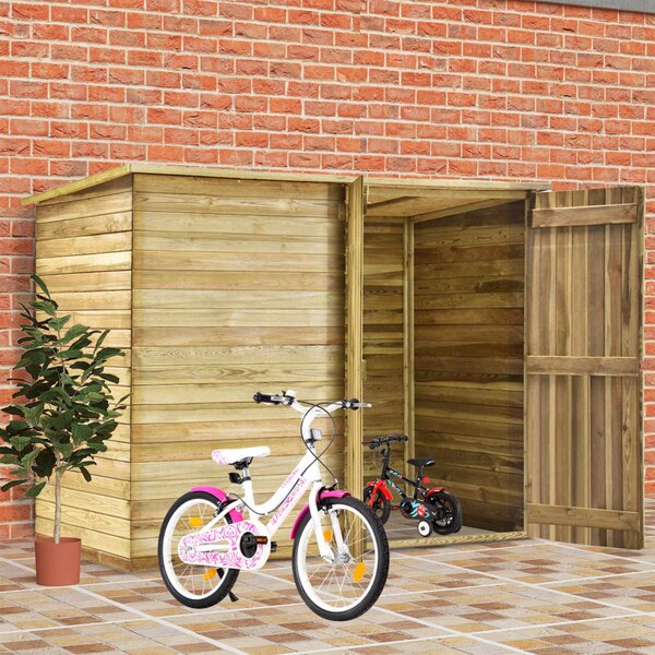 Prístrešok na bicykle 232x110x170 cm impregnované borovicové drevo