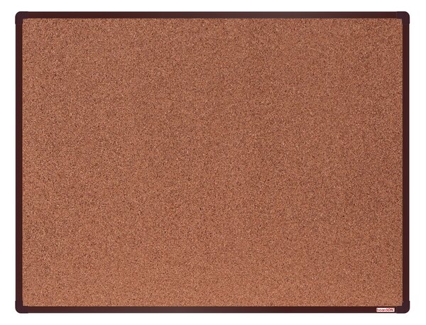 Korková nástenka boardOK v hliníkovom ráme, 1200 x 900 mm, hnedý rám