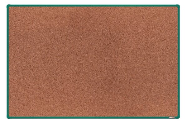 Korková nástenka boardOK v hliníkovom ráme, 1800 x 1200 mm, zelený rám