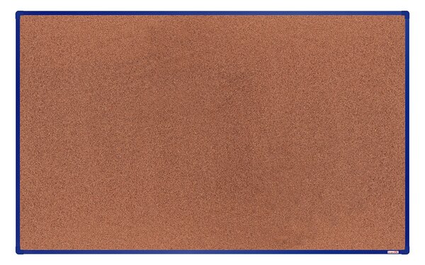 Korková nástenka boardOK v hliníkovom ráme, 2000 x 1200 mm, modrý rám