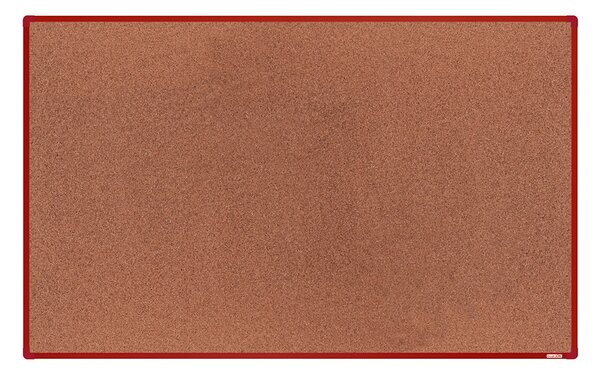 Korková nástenka boardOK v hliníkovom ráme, 2000 x 1200 mm, červený rám