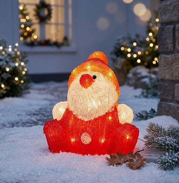 Dekorácia MagicHome Vianoce, Santa klaus, 30 LED, časovač, akryl, 3xAA, IP44, exteriér, 24x21x24 cm