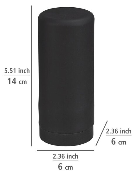 Čierny silikónový dávkovač na mydlo Wenko Easy Squeez-e