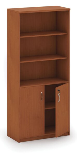 Skriňa policová 2-dverová MIRELLI, 800 x 400 x 1800 mm, čerešňa