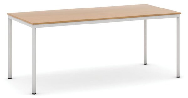 Jedálenský stôl, 180x80 cm, sivá podnož, buk