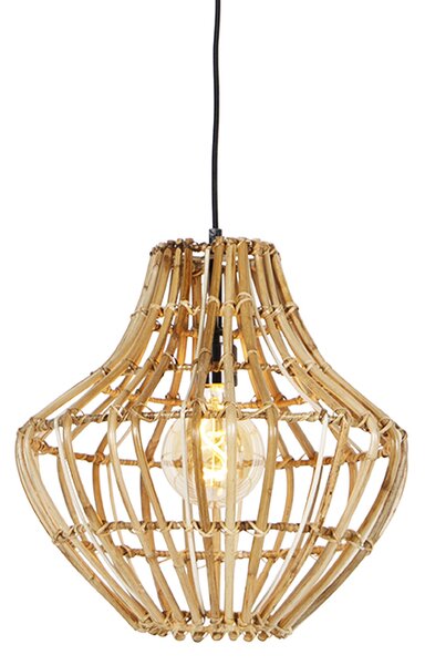Vidiecka závesná lampa bambusová 36 cm - Canna