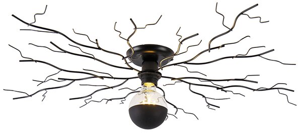 Art Deco stropné svietidlo čierne 80 cm - Ramuri