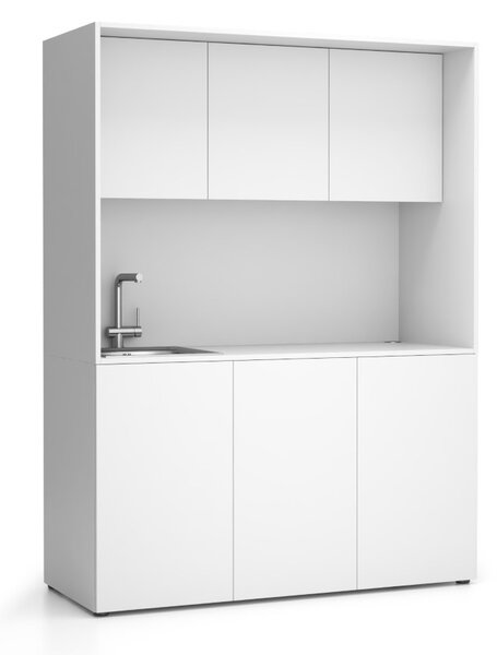 Kuchynka NIKA s drezom a batériou 1481 x 600 x 2000 mm, biela, ľavé