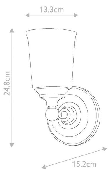 NÁSTENNÉ SVIETIDLO DO KÚPEĽNE, 13.3/15,2/24,8 cm Elstead Lighting - Interiérové svietidlá