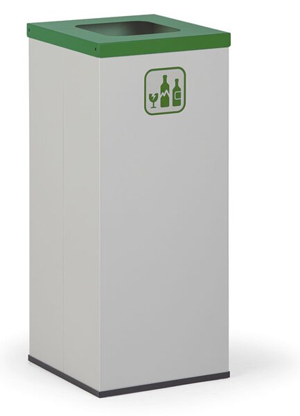 Kôš na triedený odpad 50 L, bez vnútornej nádoby, sivý/zelený