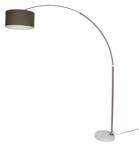 Oceľová stojaca lampa s tmavozeleným tienidlom 50 cm - XXL
