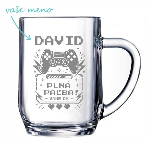 Pieskovaný polliter na pivo Game on
