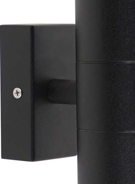 Vonkajšia nástenná lampa čierna 2-svetlá IP44 - Duo