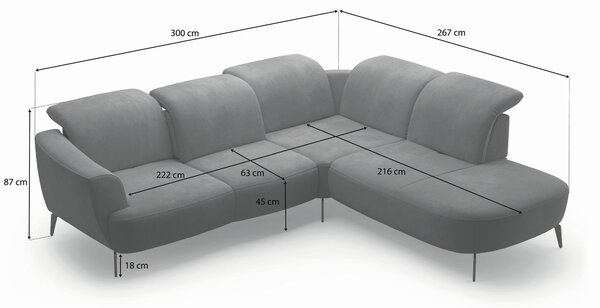 ROHOVÁ SEDAČKA, textil, krémová Sit & More - Sedačky, Online Only