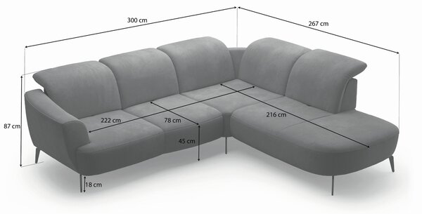 ROHOVÁ SEDAČKA, textil, krémová Sit & More - Sedačky, Online Only