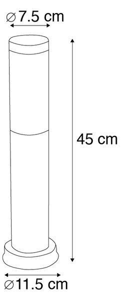 Inteligentný vonkajší lampáš antracit 45 cm vrátane Wifi P45 - Rox