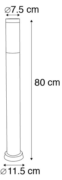 Inteligentný vonkajší lampáš antracit 80 cm vrátane Wifi P45 - Rox