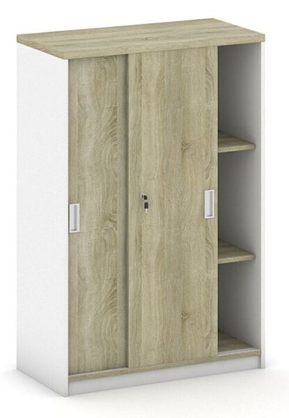 Zasúvacia skriňa MIRELLI, 800 x 400 x 1200 mm, biela/dub sonoma