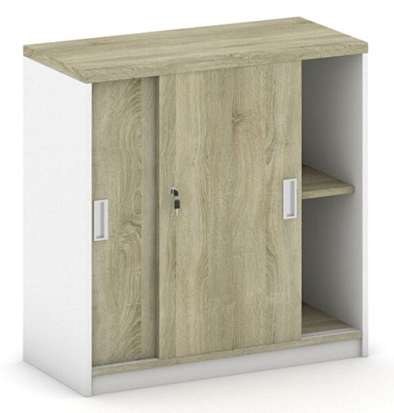 Skriňa zasúvacia MIRELLI, 800 x 400 x 800 mm, biela/dub sonoma