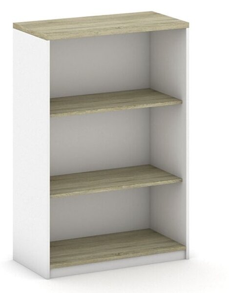 Kancelársky regál MIRELLI, 800 x 400 x 1200 mm, biela/dub sonoma