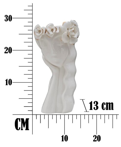 Biela porcelánová váza Mauro Ferretti Cute Woman