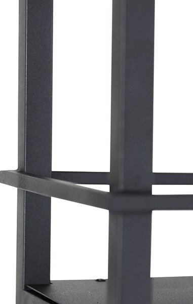 Priemyselné závesné svietidlo čierne s mriežkou 4-svetlo - Cage Rack