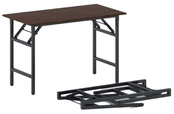 Konferenčný stôl FAST READY, 120x60 cm, čierna podnož, orech