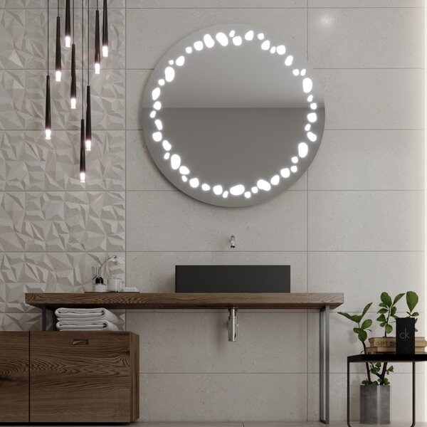 Okrúhle zrkadlo do kúpeľne s LED osvetlením C7 premium