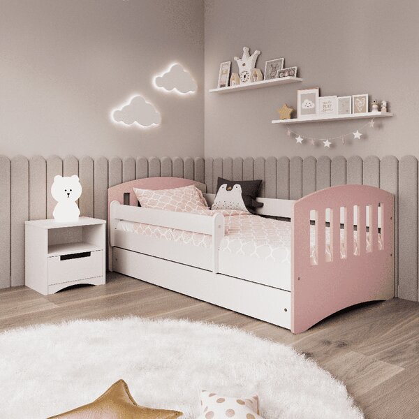 BabyBeds Detská posteľ s úložným priestorom Classic 1 Farebné prevedenie: Růžová MIX, Velikost postele: 180x80 cm