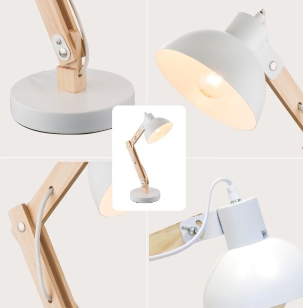 Brilagi - Stolná lampa FOCUS 1xE27/40W/230V biela