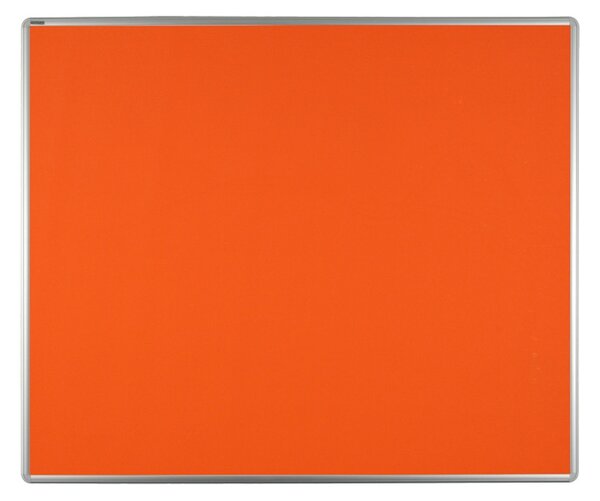 Textilná nástenka ekoTAB v hliníkovom ráme, 1200 x 900 mm, oranžová