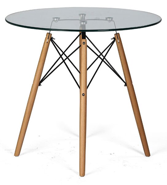 Sklenený stôl VIDRIO, priemer 80 cm