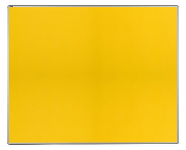 Textilná nástenka ekoTAB v hliníkovom ráme, 1500 x 1200 mm, žltá